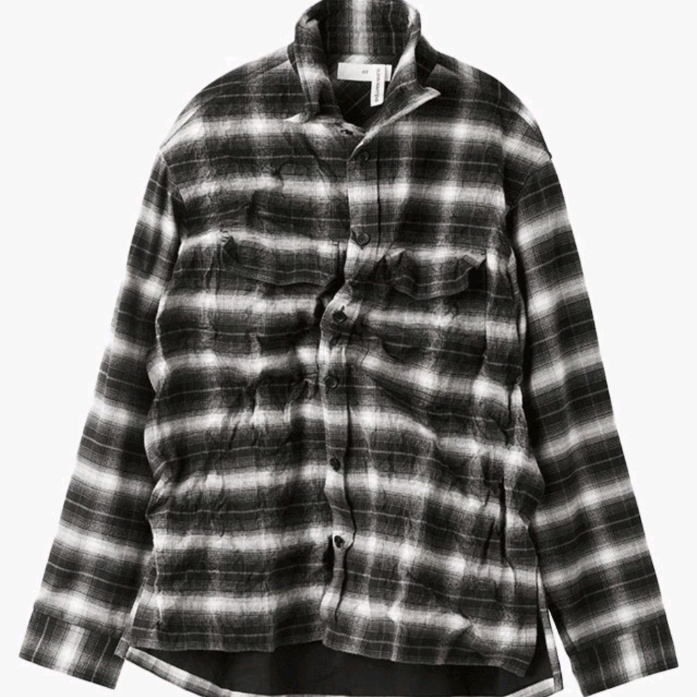 Glenn Martens H&M Foiled Flannel Overshirt